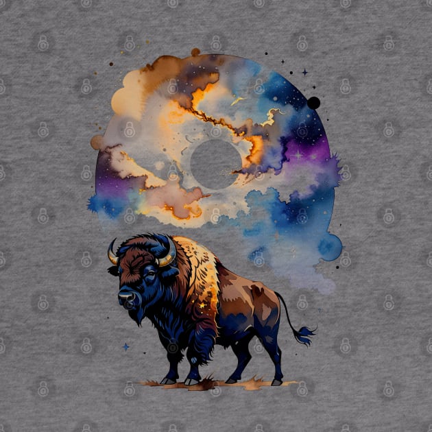 Bison in Cosmic Plains by ArtisanEcho